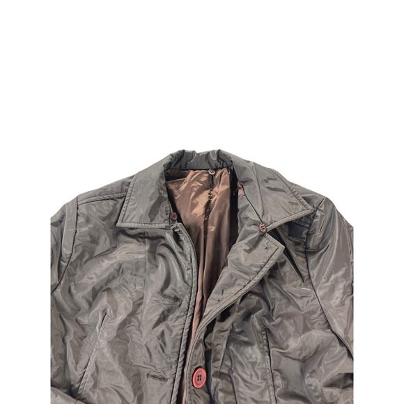 Girls Brown Red Button Down Polyester Jacket Coat Youth - Picture 3 of 10